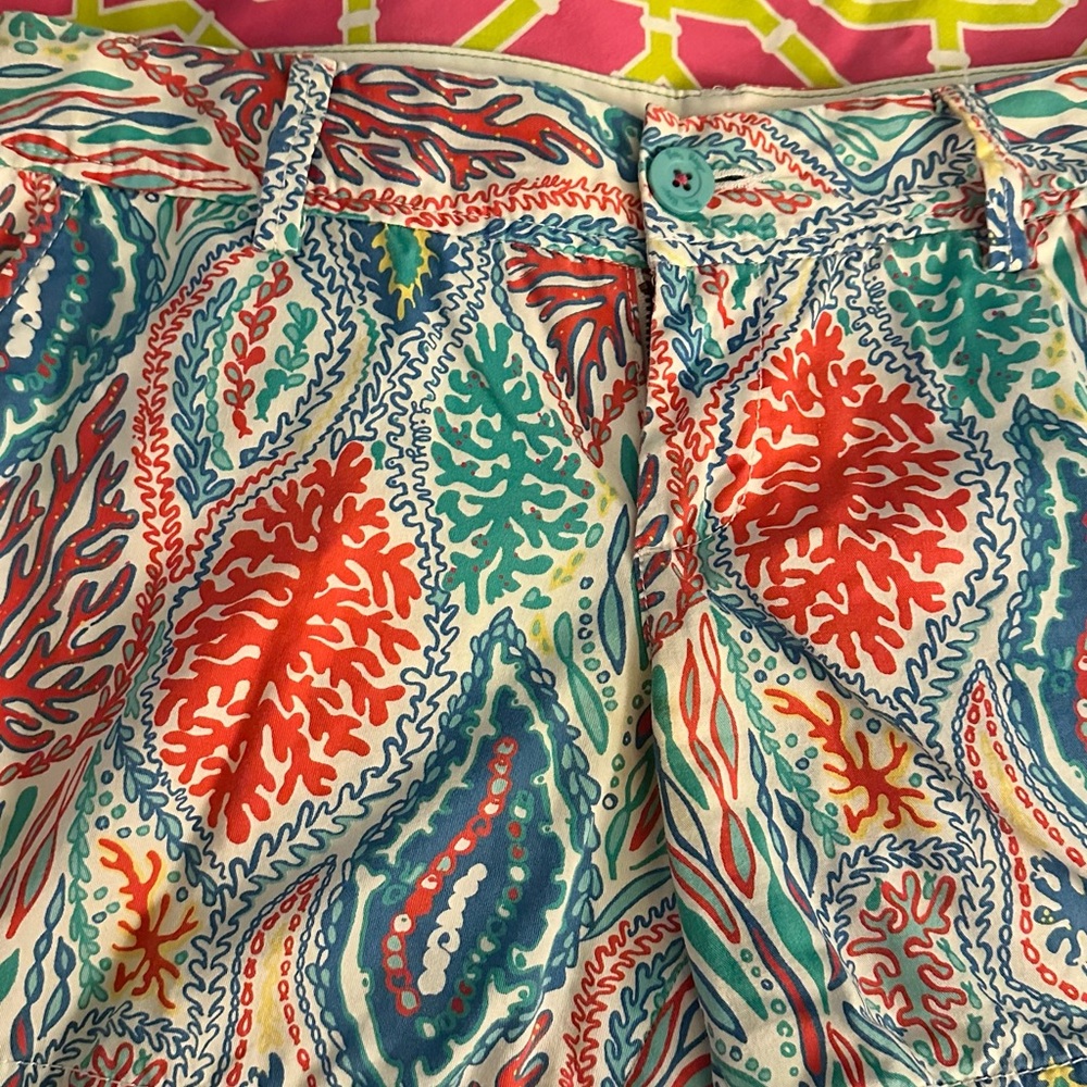 Colorful Coral Print Shorts Sz 6 Lilly Pulitzer NWOT